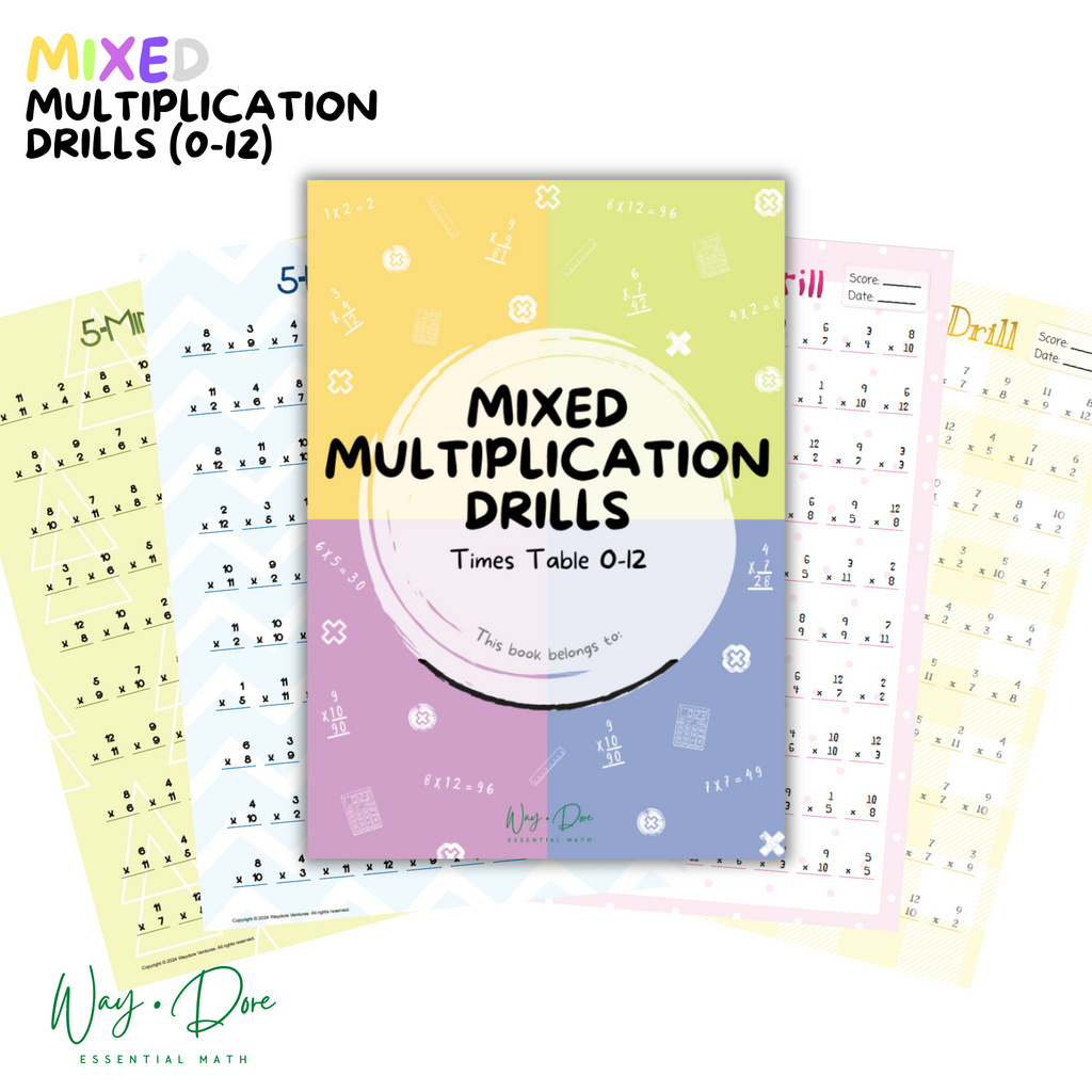 [NEW LAUNCH] Mixed Multiplication Drills [Times Table 0-12] {Math X ...