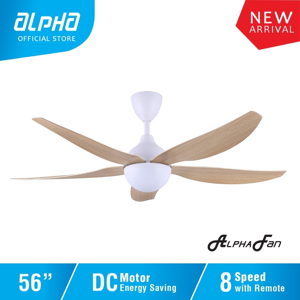 ALPHA AlphaFan AX80 5B DC Motor Ceiling Fan with 5 Blades 8 Speed ...