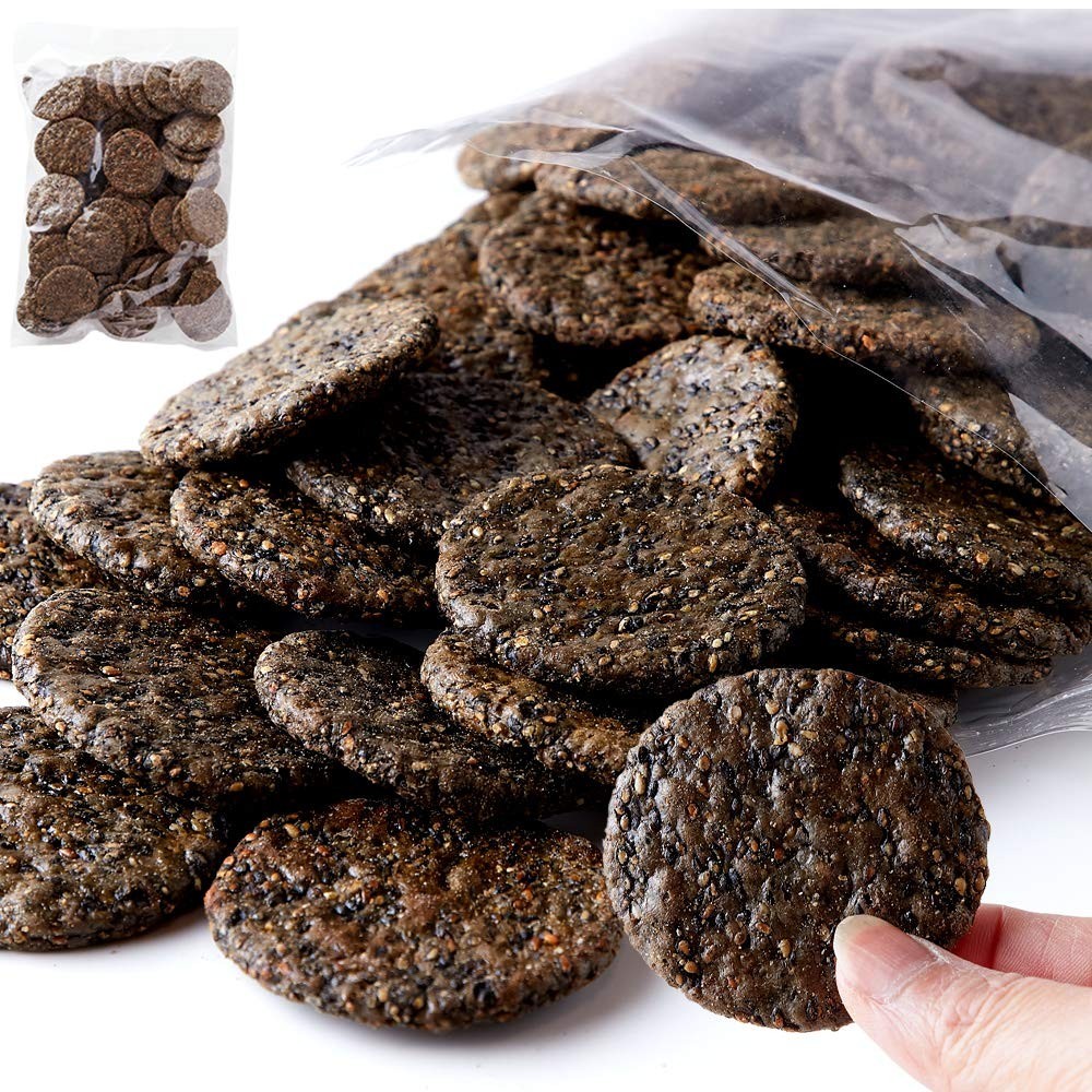 Tennen Seikatsu Domestic Black Sesame Rice Crackers (500g) Sesame ...