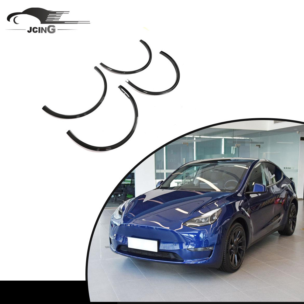 LMUUNING For Tesla Model Y 2021 2022 2023 Car Bodykits Accessories Car Fender Flares Wide Body Wheel Arches ABS Material