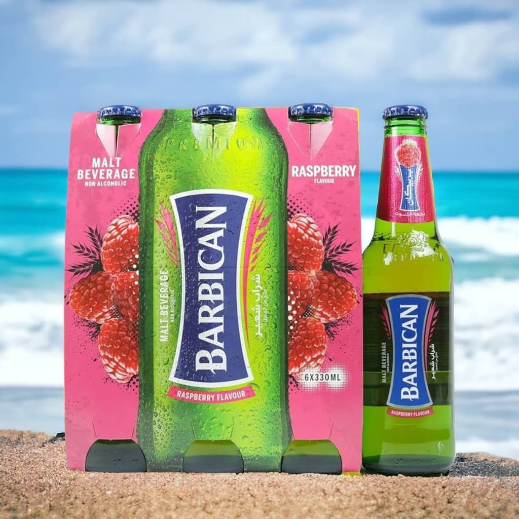New Barbican Malt Raspberry Flavor Non Alcoholic Drink 6 Bottles 330ML ...