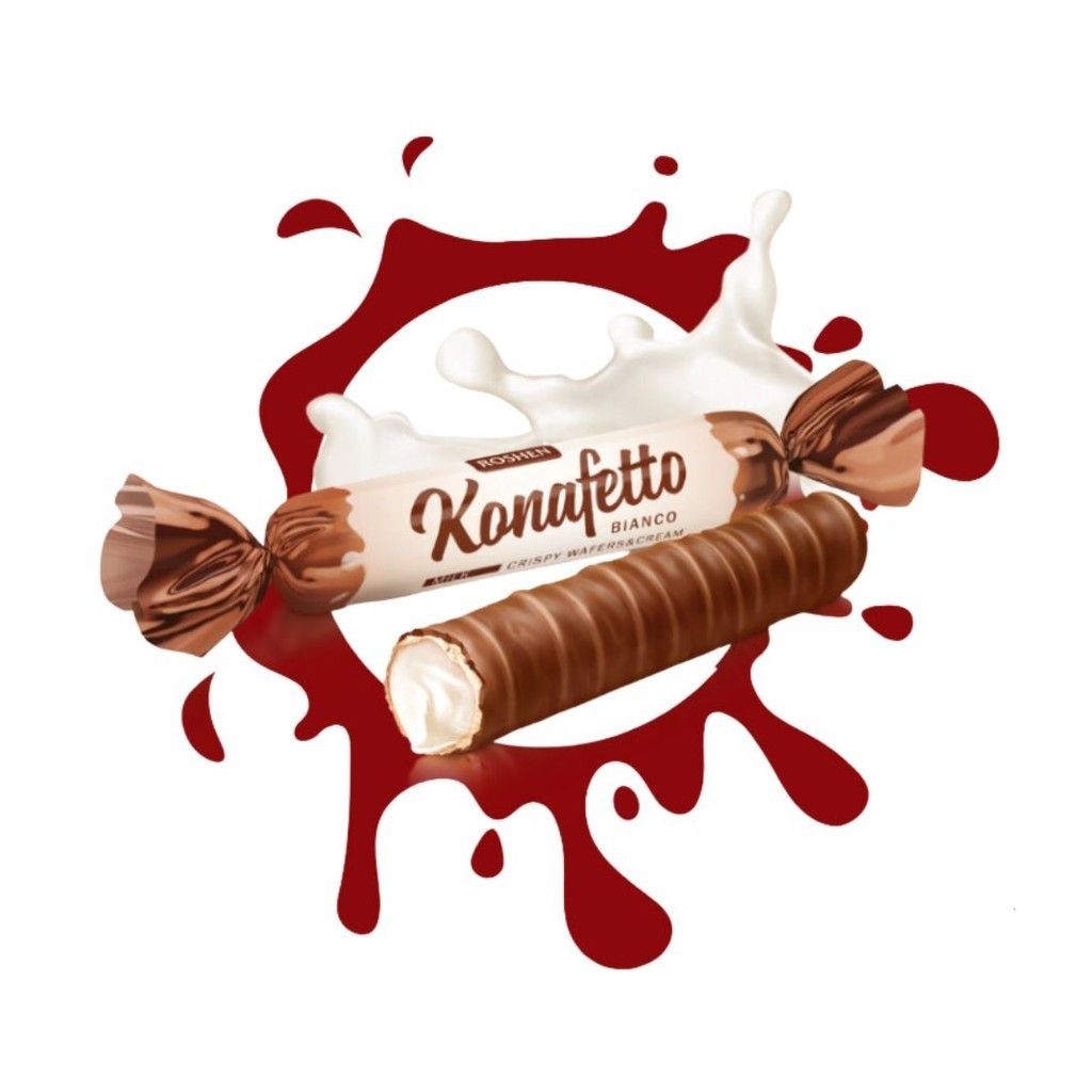 Roshen Rolled Wafers with soft Creamy Filling Pieces 50 Pieces - Fast ...