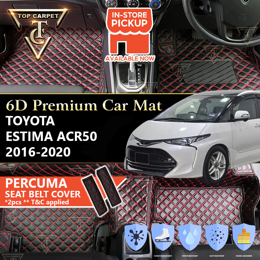 Top Carpet TOYOTA ESTIMA ACR50 ( 2016 - 2020 ) 6D PU Leather Car Carpet ...