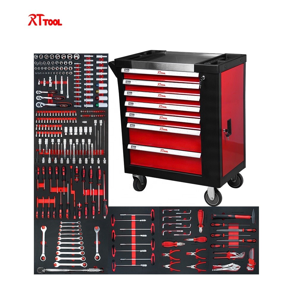 Professional 7 Drawers Roller Tool Sets Box Storage Tool Trolley With ...