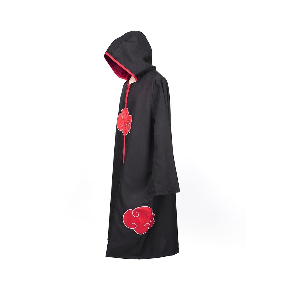Naruto Clothes Red Cloud Robe Akatsuki Cloak COS Ninja Uchiha Eagle