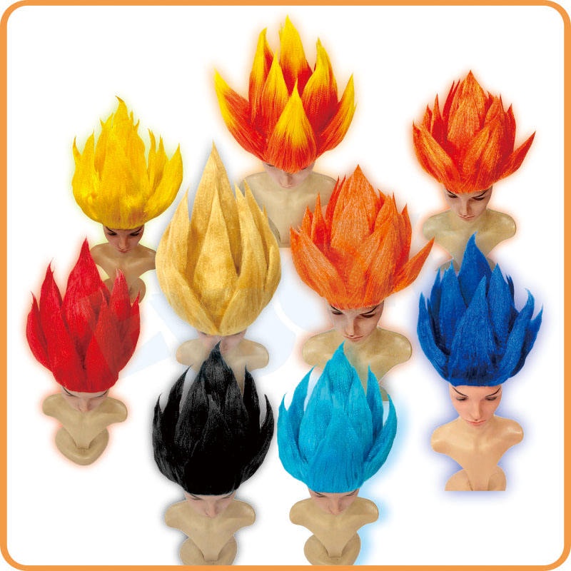 Ready stock Halloween cosplay Super Saiyan Costume Wig Stage Party