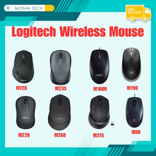 Logitech M90 M220 M190 M235 M275 M280 M325s Full Size Wireless