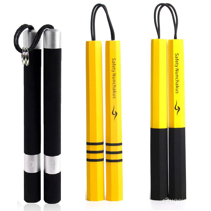 Popular Authentic Silver Flame Safety Sponge Nunchaku Beginner Training