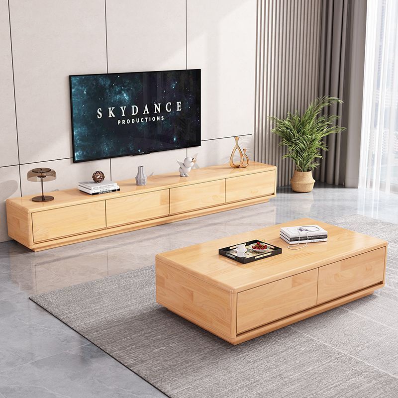 Solid Wood Coffee Table TV Combination Living Room Home TV