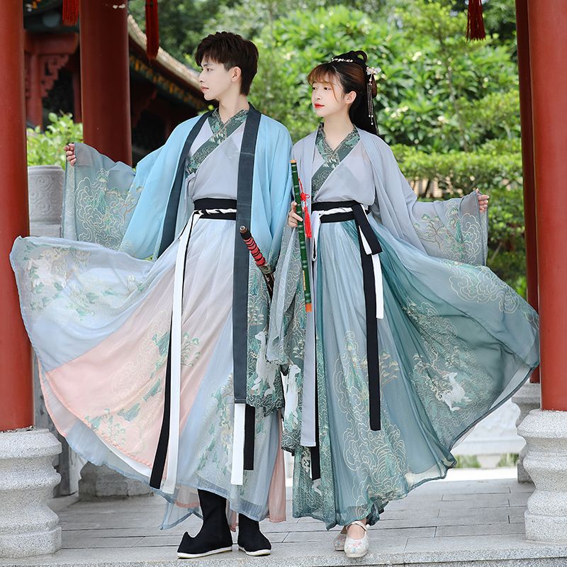 Chinese Traditional Costume Women Hanfu Skirt Suit L Male Hanfu Men