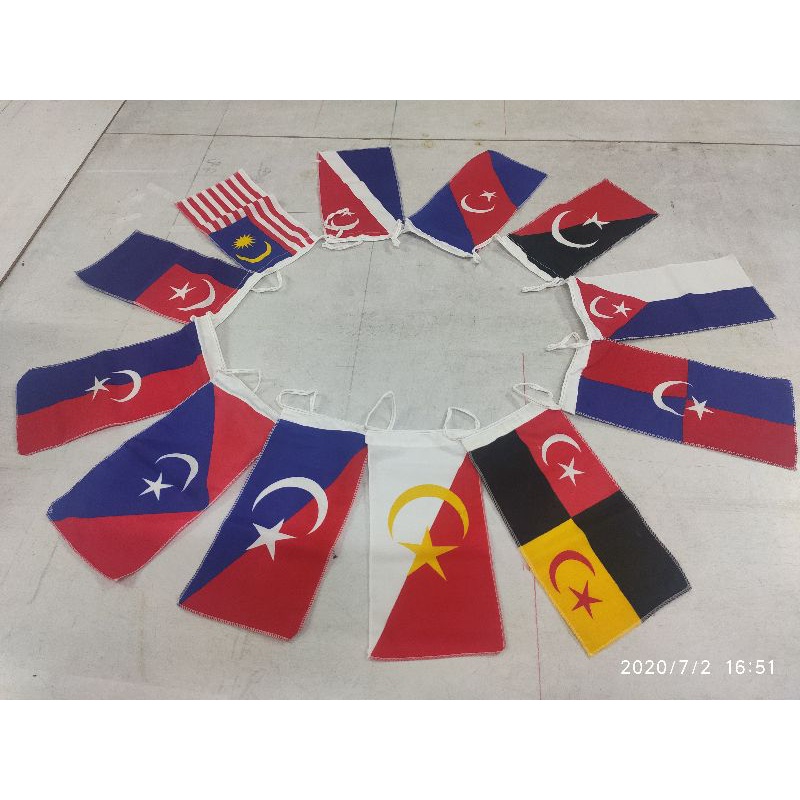 (Cotton) Flagline/Bunting Johor All Daerah *READY STOCK* | Shopee Malaysia