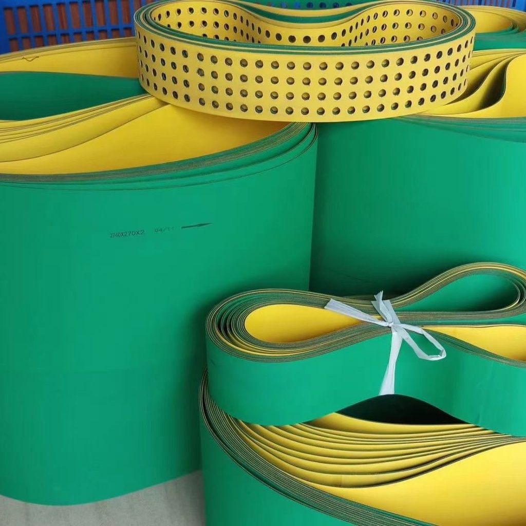 Yellow and green film base belt conveyor belt industrial bel Yellow