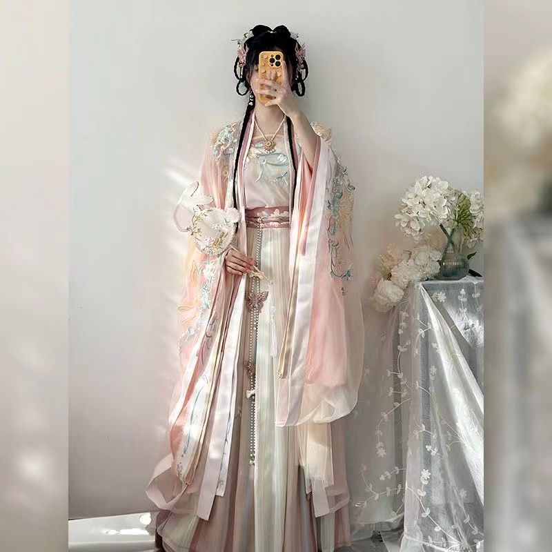 【Hanfu】Stopping clouds, falling moon|Song Waist-length skirt main image 0