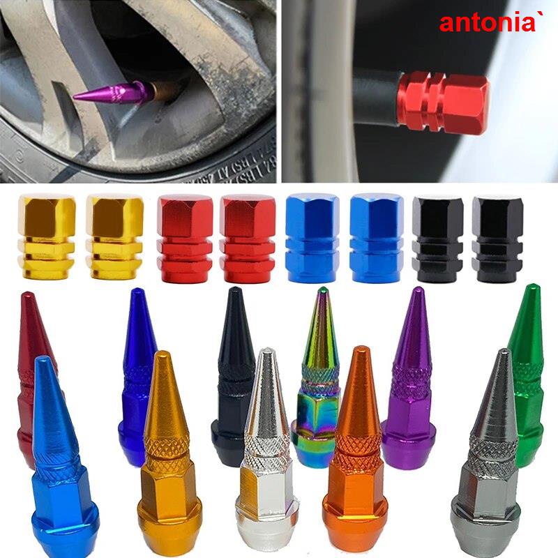 Car Tire Valve Stems Cap Aluminium Car Dustproof Caps Motorcycle Bullet