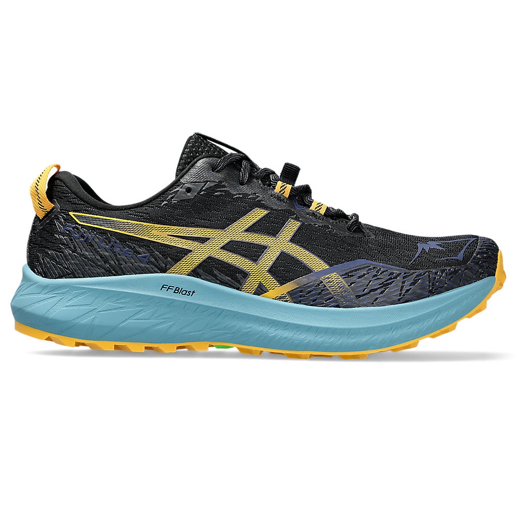 ASICS Fuji Lite 4 Men Trail Running Shoes In Black Honey