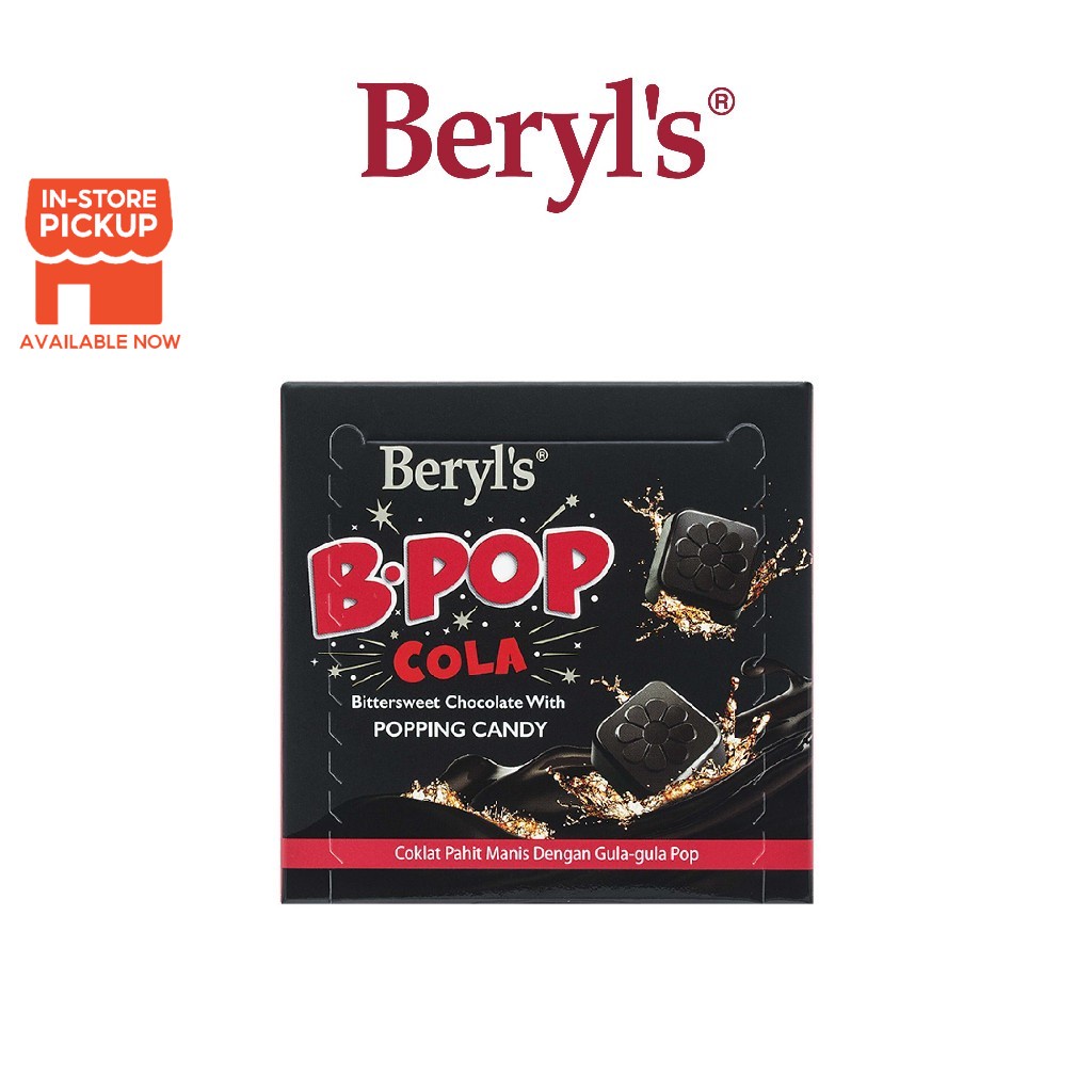 Beryl's B.POP Cola Bittersweet Chocolate With Popping Candy (50g ...