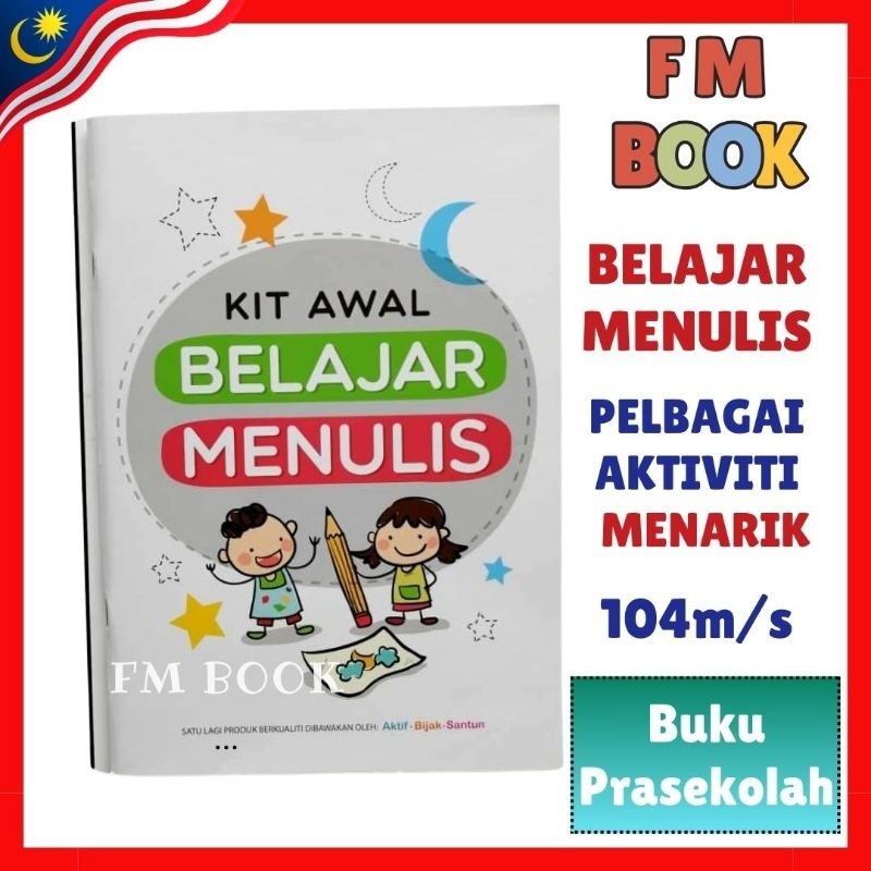 Fm Book Kit Awal Belajar Menulis Prasekolah Buku Tulis 4 6 Tahun