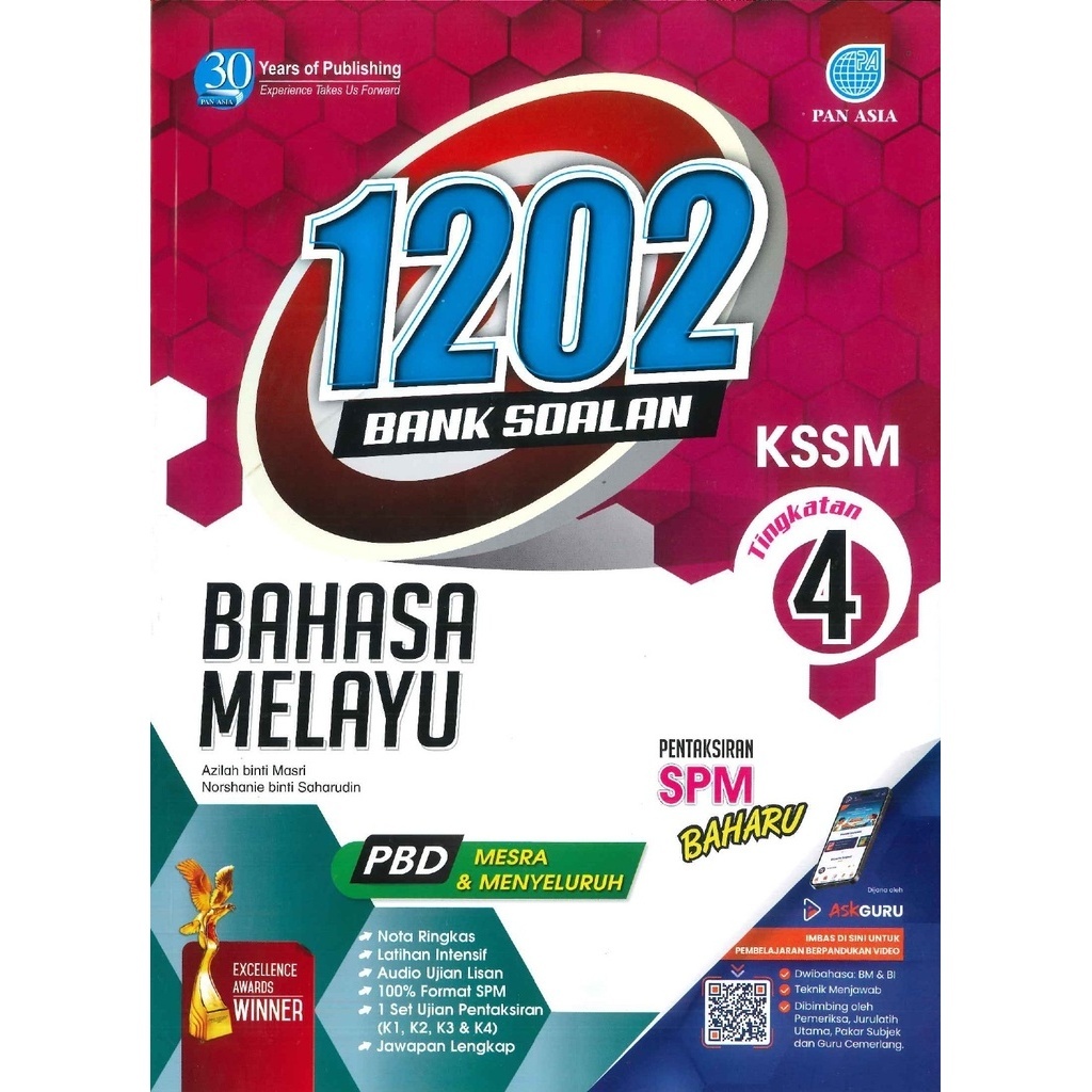 Pan Asia 2024 1202 Bank Soalan Question Bank Bahasa Malaysia Tingkatan 4 9789674668402 