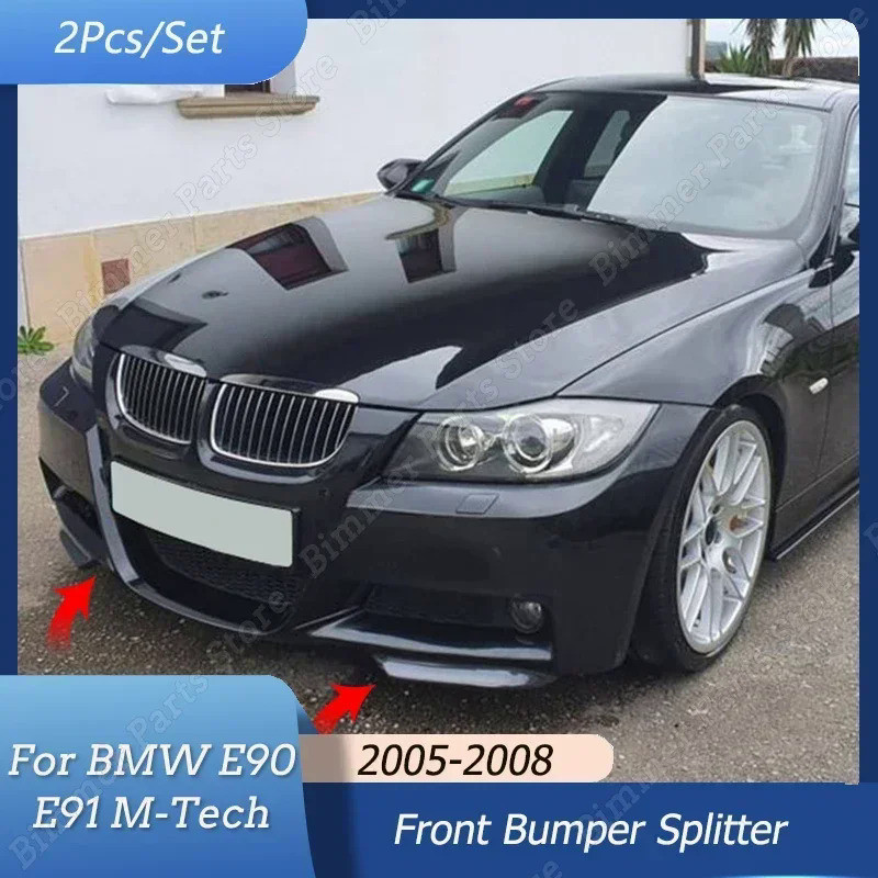 Front Bumper Lip Splitter Flap For BMW 3 Series E90 E91 M-Tech 320i ...
