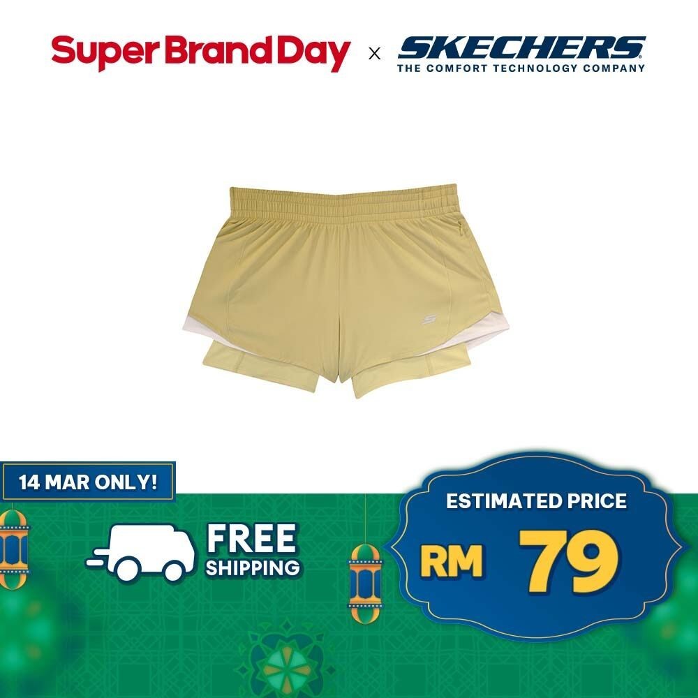 Skechers shorts on sale womens yellow