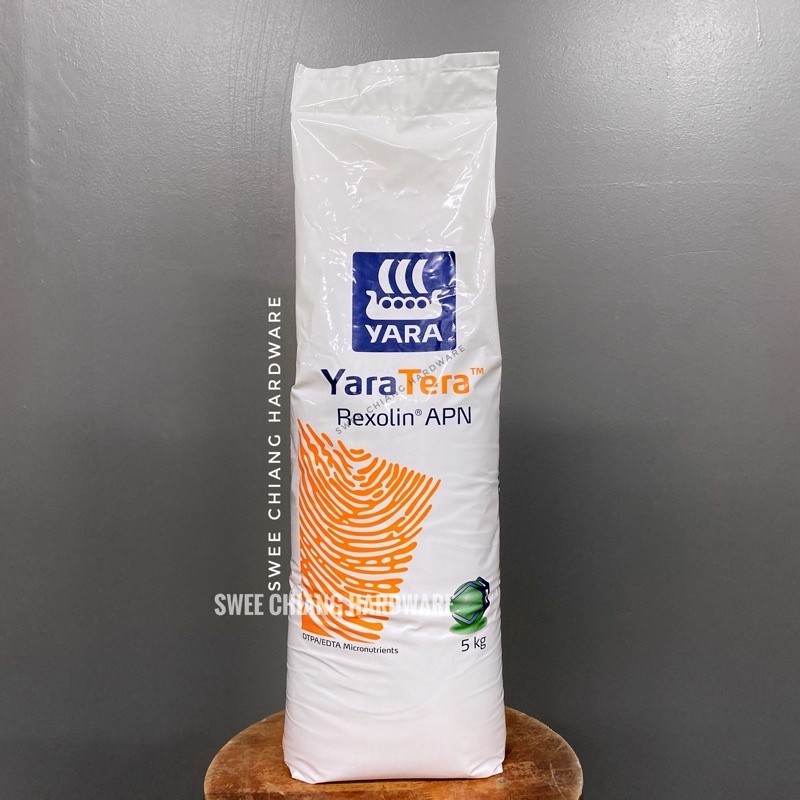 YARA YaraTera Rexolin APN 5kg Ferum DTPA Fertigation/Hydroponic Fertilizer完整微量元素叶面肥料Vita Tera