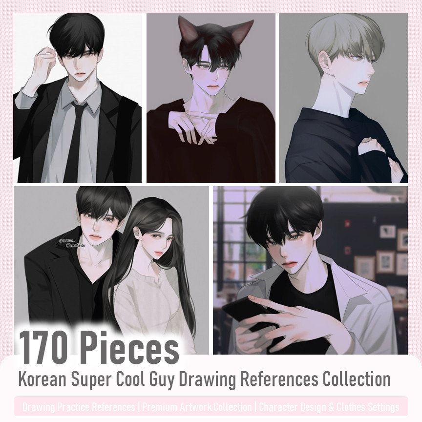 🔥 Drawing References Illustration - Korean Super Cool Guy References ...