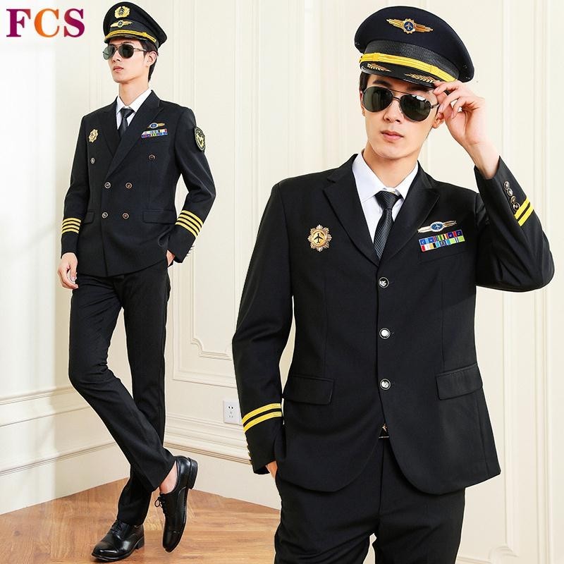 [24h Delivery ] Aviation Uniform Suit Chinese Captain Uniform Bar ...