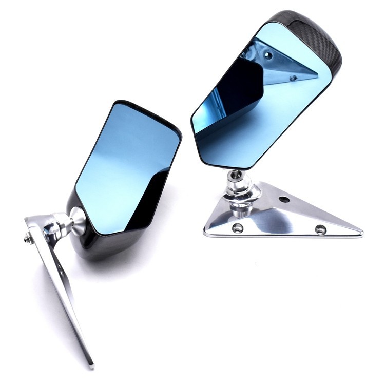 SK CUSTOM Dual Rear View Mirror Universal Blue Tint Mirror Shopee