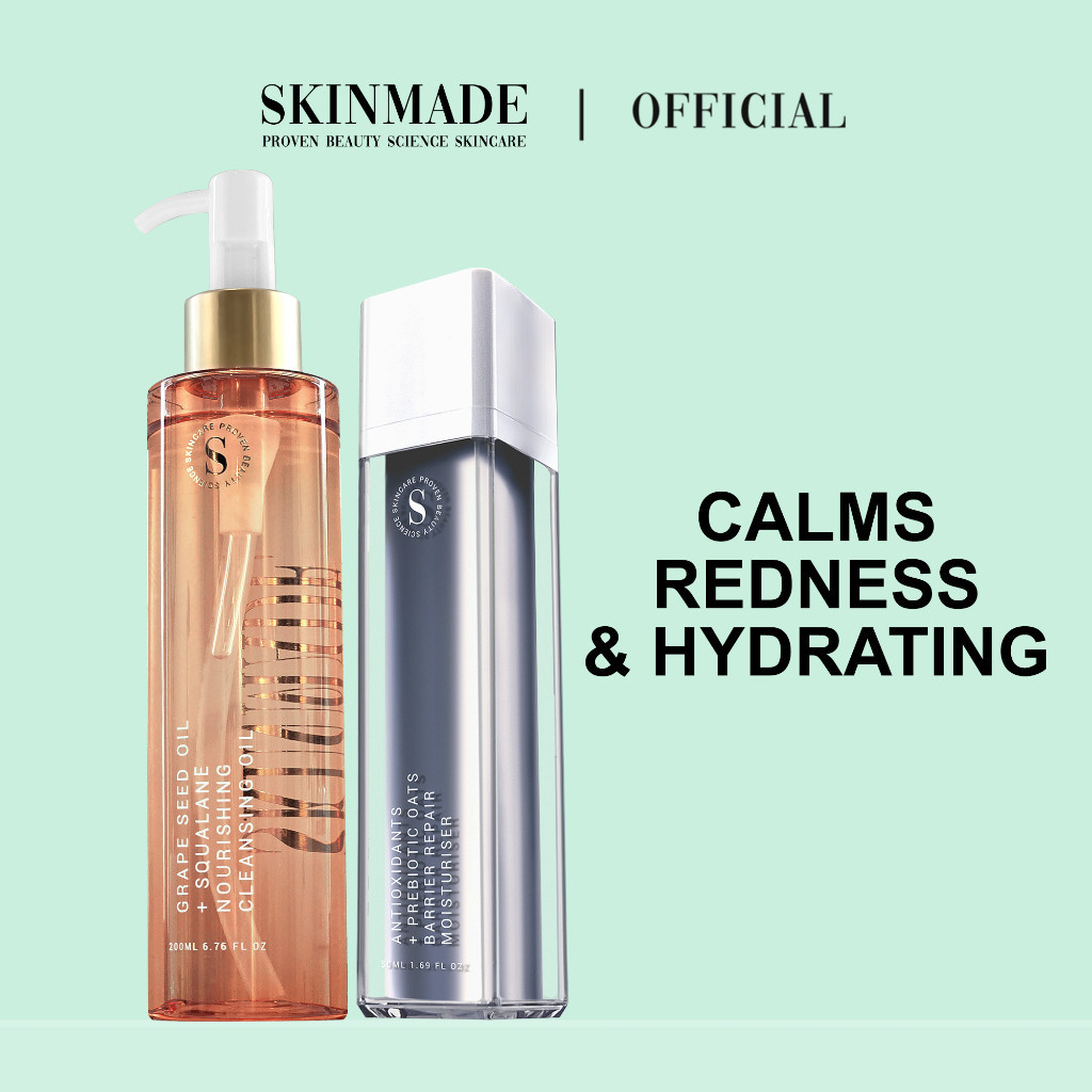 SKINMADE Calms Redness & Hydrating Cleansing Oil + Moisturiser | Shopee ...