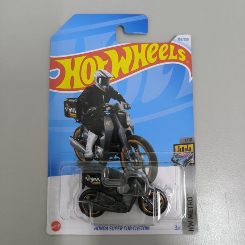 Hot Wheels Mainline 24 J RTH | Honda Super Cub Custom BLACK | Shopee ...