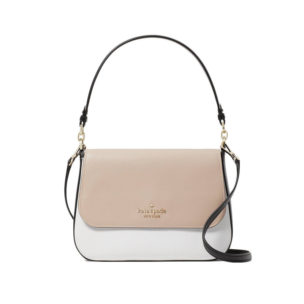 Kate Spade Staci Colorblock Saffiano Leather Flap Shoulder Bag - Warm ...