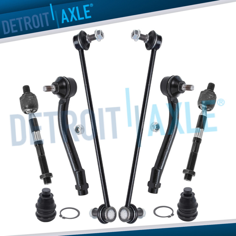 Front Sway Bar Links Tie Rods Lower Ball Joint for Hyundai Santa Fe Kia