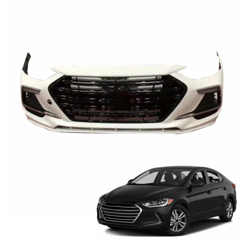 thumbnail image 2 of Front Bumper Cover & Grille Assembly Set For 2017-2018 Hyundai Elantra – Yellowspeed Yew7093 2 of 5