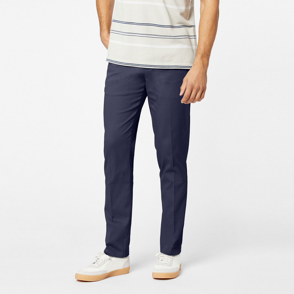 Dockers Signature Kaki Slim Fit Pants Refined Chinos, zwart, 38W / 34L