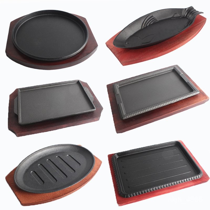 Contact Cast Iron Steak Plate round Rectangular Iron