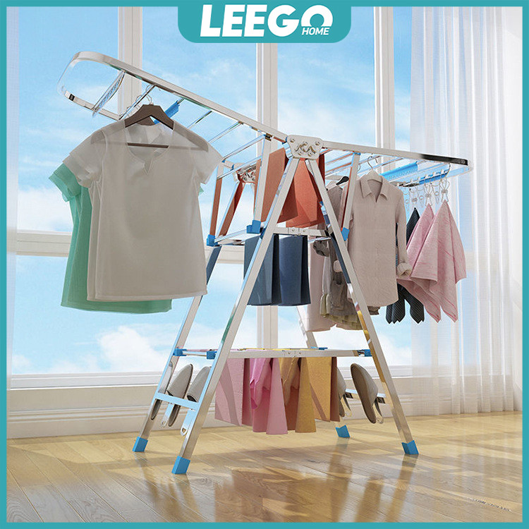 LEEGO Ampaian Baju Stainless Steels Folding drying rack Stainless Steel ...