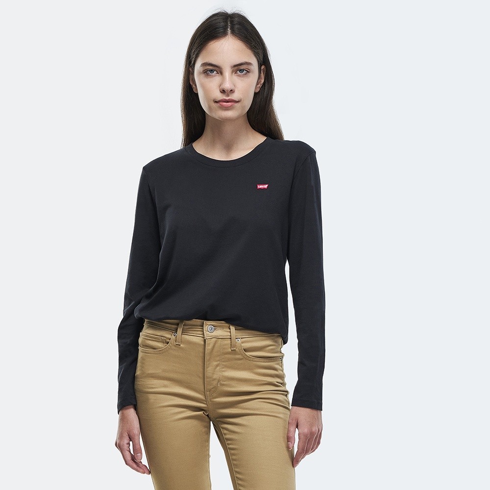 Levi s Women s Long Sleeve Perfect T Shirt A3052 0000 Shopee Malaysia