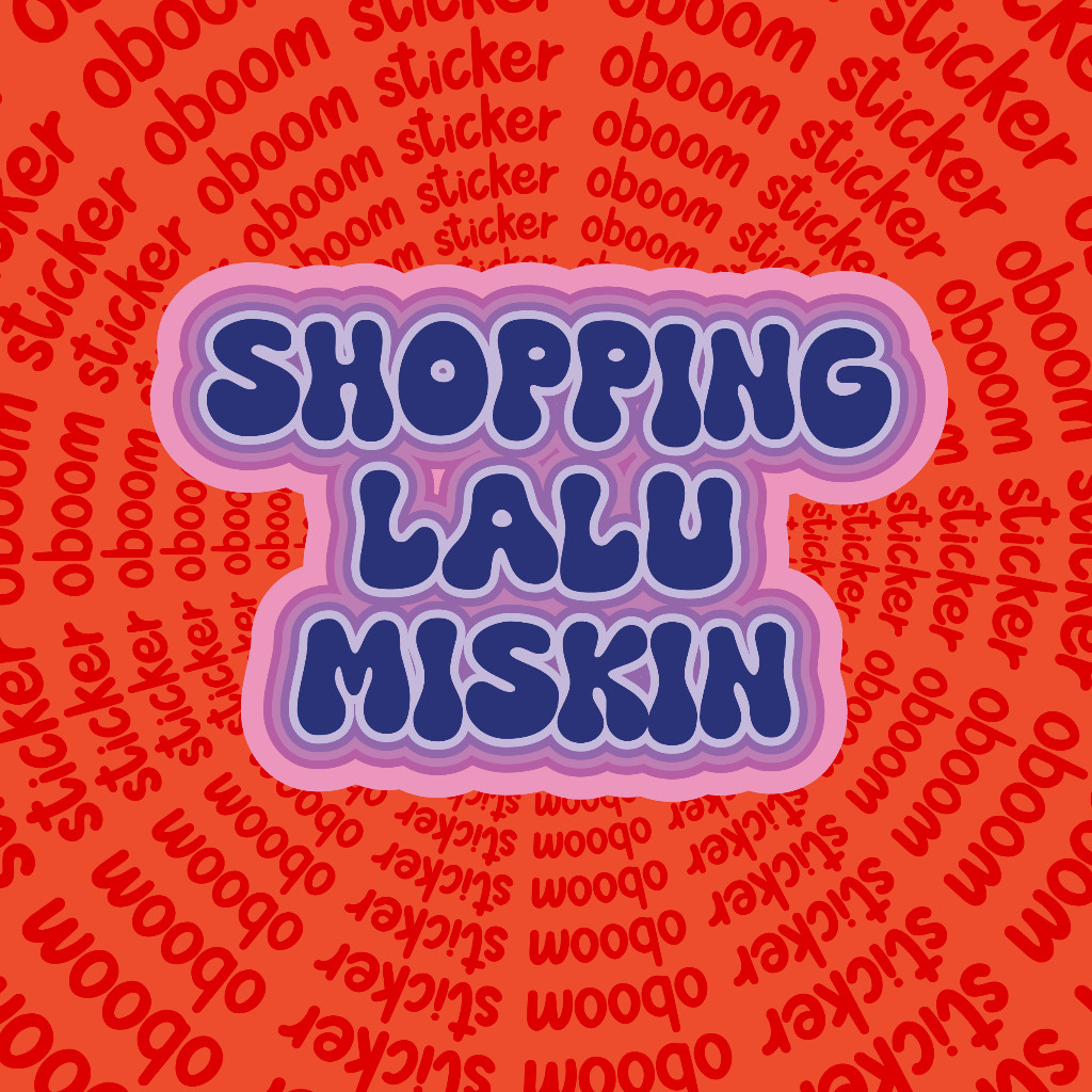 SHOPPING LALU MISKIN Vinyl Waterproof Sticker Meme Aesthetic for laptop ...
