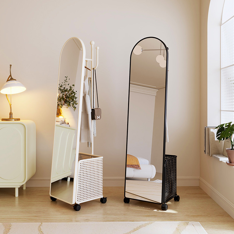 J-H/#Full-Length Mirror with Integrated Clothes Rack for Home Bedroom ...
