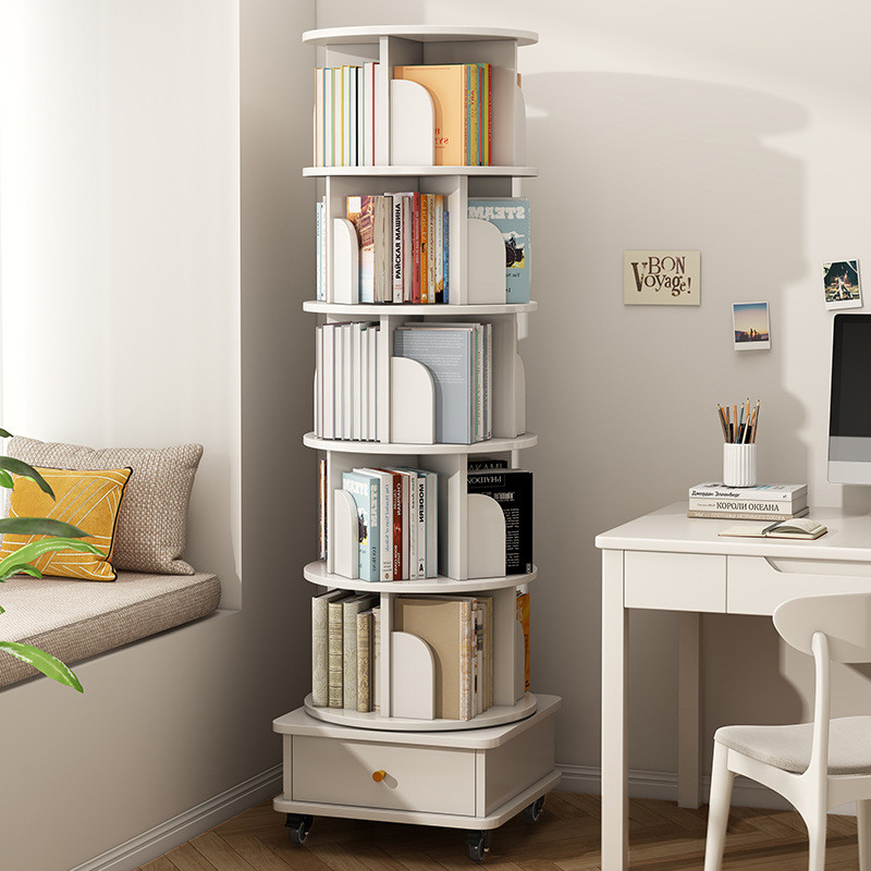 HY-6/Rotating Bookshelf Floor Storage Rack Student Home Simple Picture ...