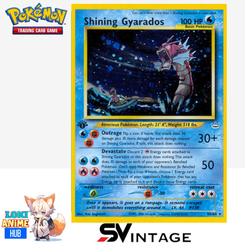 EN) Shining Gyarados Neo Revelation (N3) #65 64 Gred SV pokemon ptcg tcg  card Holo Rare shiny jungle base set skyridge | Shopee Malaysia