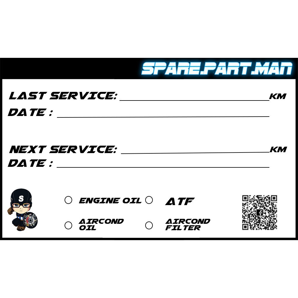 Premium Quality Oil / Fluids Mileage Service Sticker by SparePartMan ...