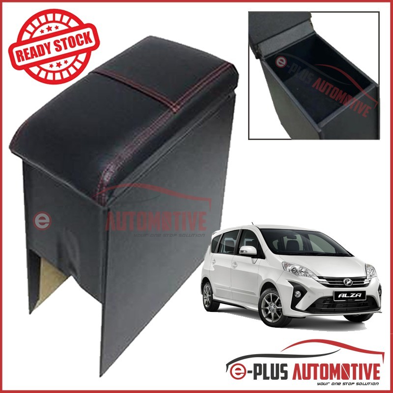 Car Black Pvc Red Line Central Armrest Arm Rest Console Box Compatible ...