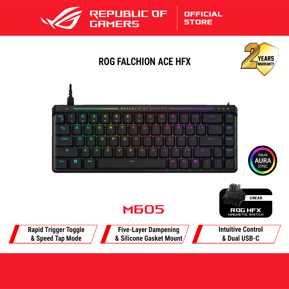 ASUS M605 ROG Falchion Ace HFX 65% Gaming Keyboard | Magnetic Switches ...