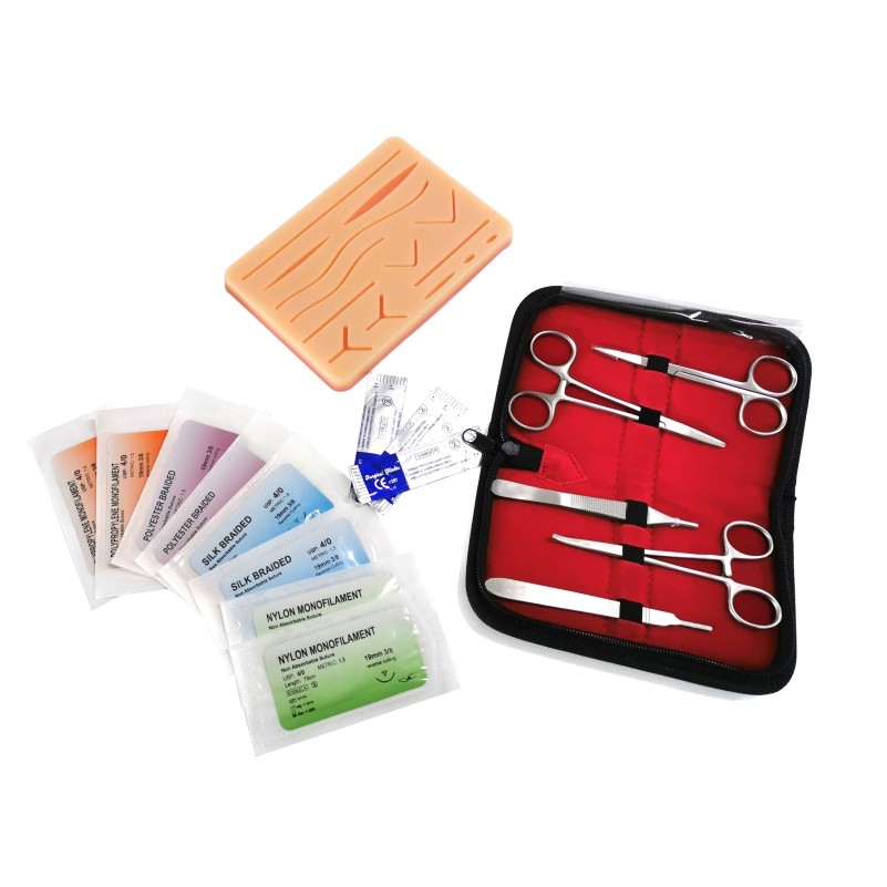 Surgical Suture practice kit for suture training, Silicone Suture Pad ...
