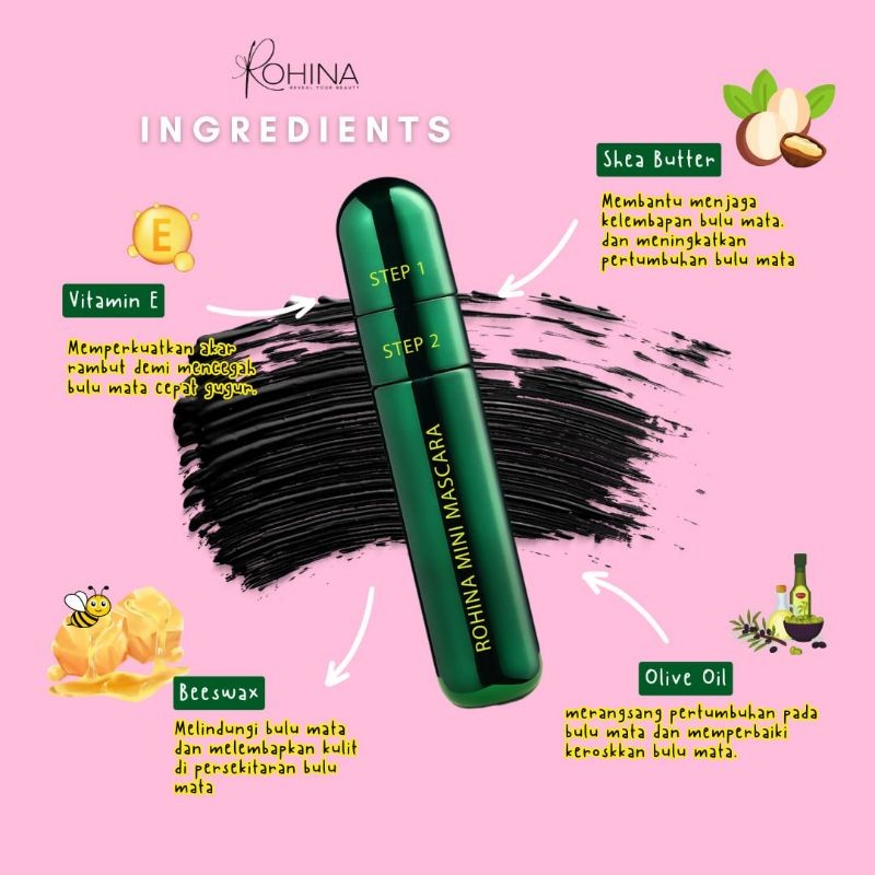 ROHINA MINI MASCARA BRUSH RAYA 2023 MASKARA | Shopee Malaysia