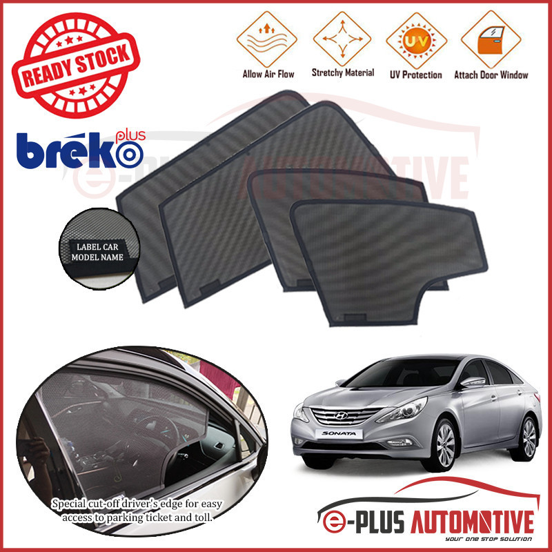 Magnetic Sun Shades For Hyundai Sonata 6Gen YF 2010-2015 – Front, Rear, & Side Windows, Black Nylon, UV Protection 3 thumbnail image