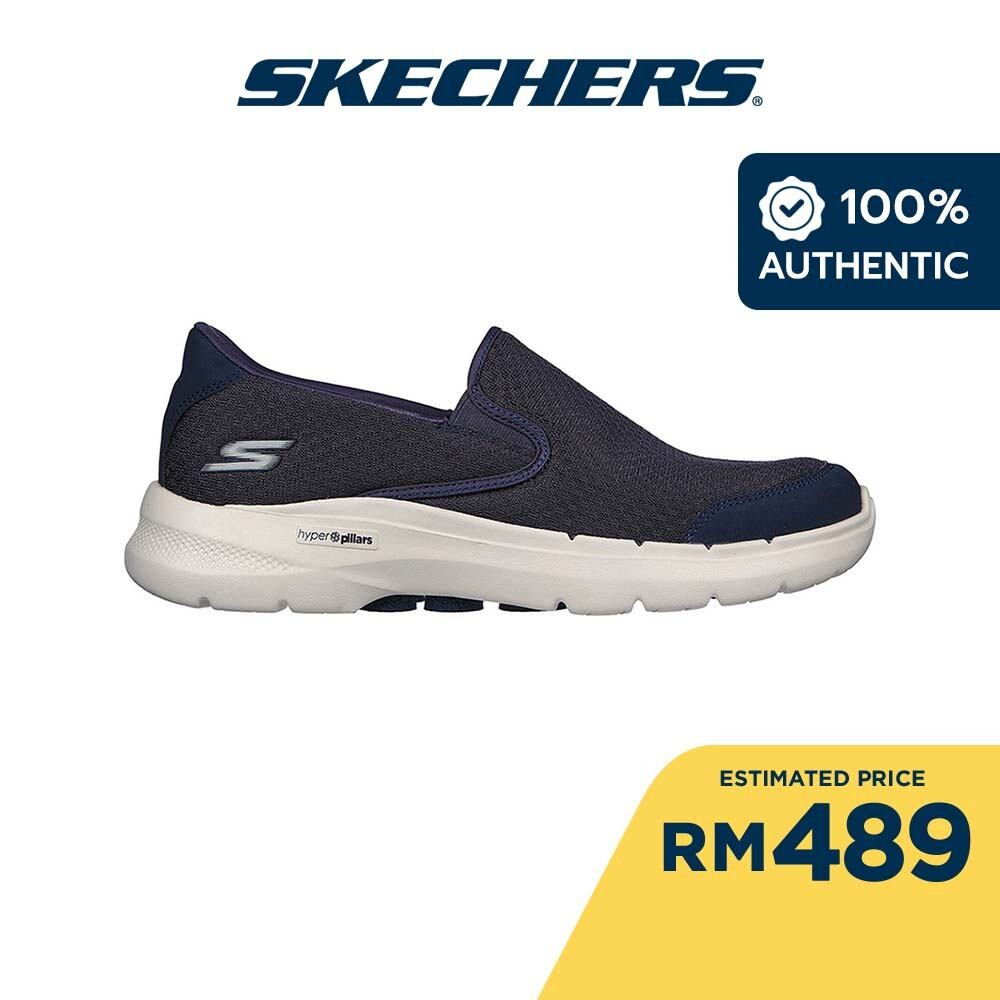 Skechers Men GOwalk 6 Requisite Walking Shoes 216623 NVY Air Cooled Goga Mat Kasut Sneaker Casual Lelaki Shopee Malaysia