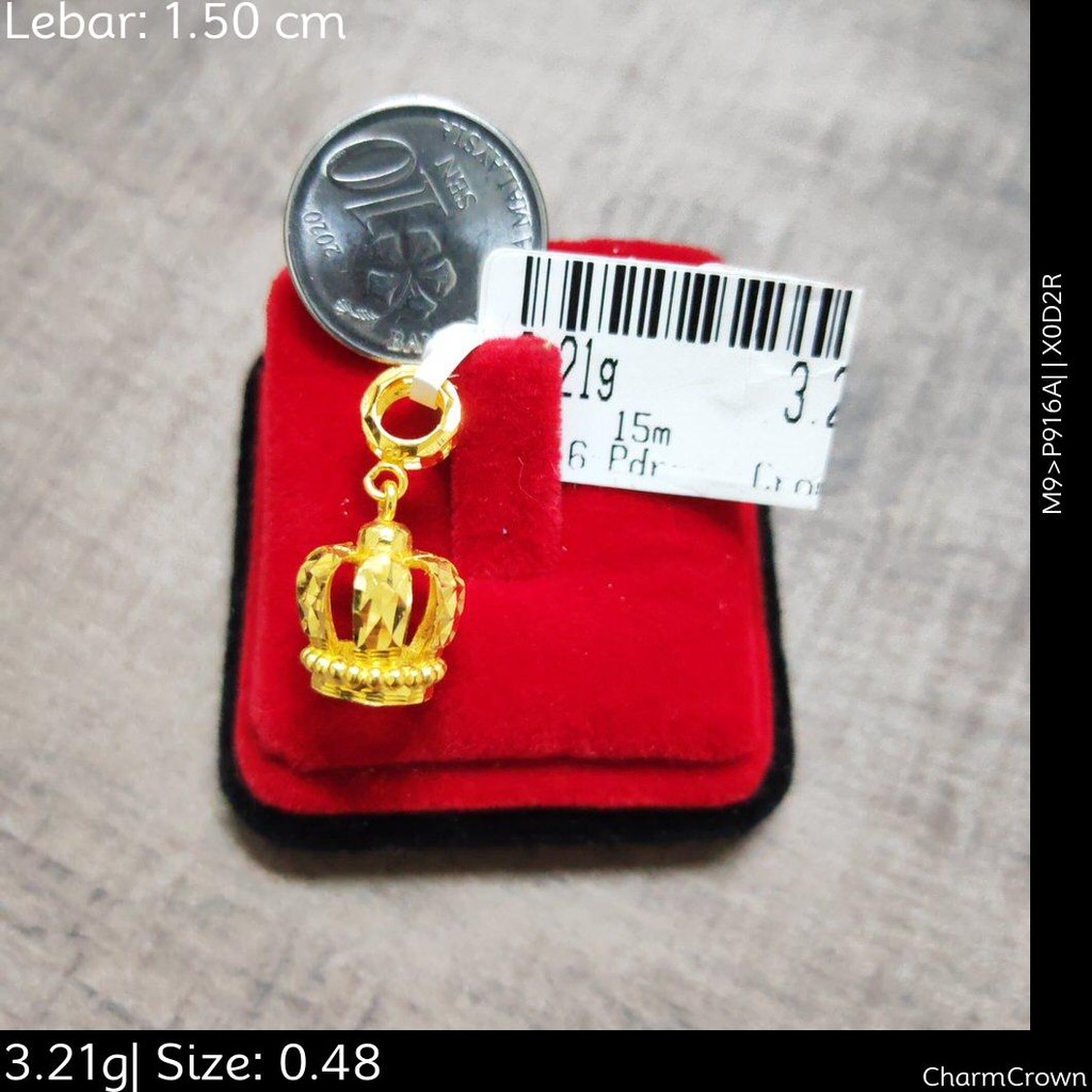 Emas916, Loket Pdr Crown 1.2 cm Pd 6589 P446 0.48 | Shopee Malaysia