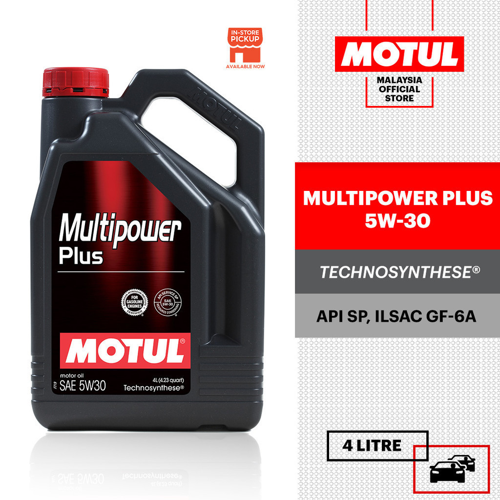 MOTUL Multipower Plus 5W30 4L Minyak Enjin Technosynthese SP | Shopee ...